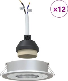 vidaXL Σποτ Ασημί 9 x 9 x 2 εκ. Αλουμίνιο