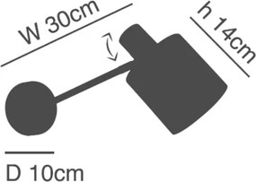 Απλίκα Τοίχου Homelighting 77-8329 Nickel/Grey