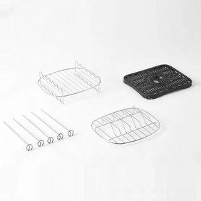 Διπλή φριτέζα ζεστού αέρα Cosori Dual Basket CAF-R901-AEU, 1750 W, 8,5 l, 8 προγράμματα, Χρονοδιακόπτης, Οθόνη αφής, Μαύρο