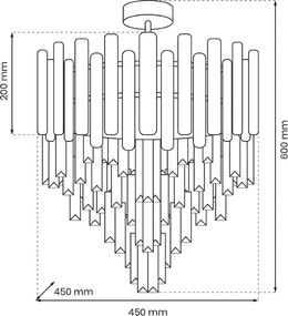 Φωτιστικό Οροφής Madison Ø45cm Ασημί