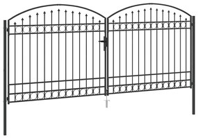 vidaXL Πύλη Φράχτη Άλλο Γκρι 400 x 175 cm Ατσάλι