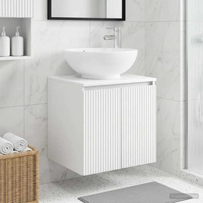 vidaXL Επιτοίχια Λεκάνη Έπιπλο Λευκό 49,5 x 44,5 x 65 εκ