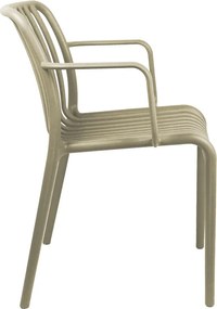 Πολυθρόνα Zoi pakoworld pp cappuccino 55.5x57.5x79εκ