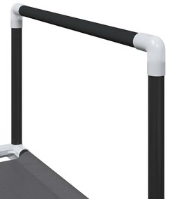 Ράφι παπουτσιών 10 επιπέδων μαύρο 33x33x174 cm - Μαύρο