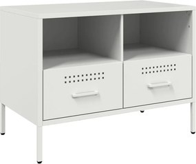 vidaXL Έπιπλα Τηλεόρασης 2 τεμ. Λευκό 68x39x50,5 εκ. από Χάλυβα