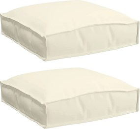 vidaXL Μαξιλάρι 2 pcs Κρεμ 40 x 40 x 8 εκ. Ύφασμα Όξφορντ