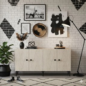 Console Pella 150 - White, Travertine White
Travertine