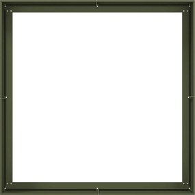 vidaXL Ζαρντινιέρα Λαδί 100x100x40 εκ. από Χάλυβα