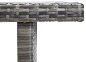 vidaXL Τραπέζι Κήπου Ανθρακί 110 x 60 x 67 εκ. από Συνθετικό Ρατάν