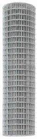 vidaXL Φράχτης με Στήλες. Ασημί 0.8 x 25 m Ατσάλι