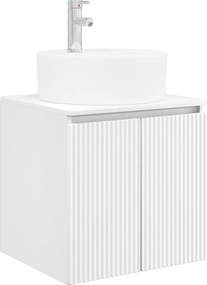 vidaXL Επιτοίχια Λεκάνη Έπιπλο Λευκό 49,5 x 44,5 x 65 εκ