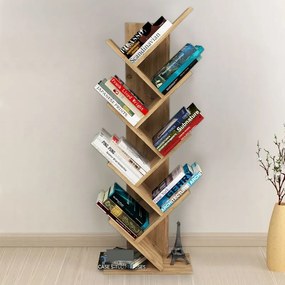 Βιβλιοθήκη Milton Megapap χρώμα pine oak 44x22x121εκ.