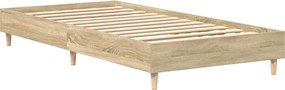 vidaXL Πλαίσιο κρεβατιού χωρίς στρώμα Sonoma Oak 90x190 cm