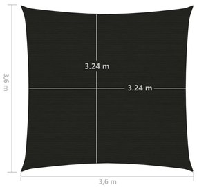 ΠΑΝΙ ΣΚΙΑΣΗΣ ΜΑΥΡΟ 3,6 X 3,6 Μ. ΑΠΟ HDPE 160 ΓΡ./Μ² 311715