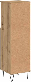 vidaXL Ντουλάπι μπάνιου Δρυς τεχνίτης 30x30x100 cm Κατασκευασμένο ξύλο