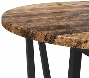 vidaXL Σετ βοηθητικά τραπεζάκια 2 pcs Παλιό ξύλο και Μαύρο