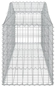 vidaXL Συρματοκιβώτια Τοξωτά 10 τεμ. 200x50x60/80 εκ. Γαλβαν. Ατσάλι