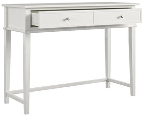 Τραπέζι γραφείου Tulsa B100, Με συρτάρια, 76x92x46cm, Άσπρο