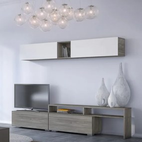 Σύνθεση σαλονιού "SMART 1D" σε χρώμα σταχτί-λευκό 500-00127