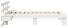 vidaXL Σκελετός Κρεβατιού Λευκό 90 x 190 cm Μασίφ ξύλο πεύκου