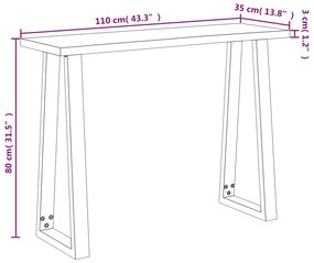 ΤΡΑΠΕΖΙ ΚΟΝΣΟΛΑ ΜΕ LIVE EDGE 110X35X80 ΕΚ. ΜΑΣΙΦ ΞΥΛΟ ΑΚΑΚΙΑΣ 353296