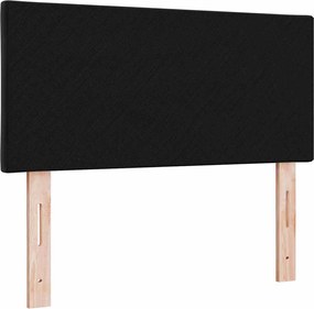 vidaXL LED κεφαλάρι Μαύρο 90 cm Τεχνητό Δέρμα