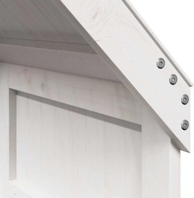 vidaXL Οροφή Κρεβατιού Παιδική Λευκό 55x84x132 εκ. Μασίφ Ξύλο Πεύκου