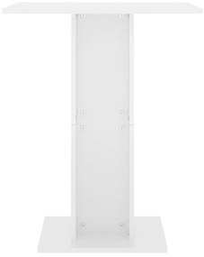 vidaXL Τραπέζι Bistro Γυαλιστερό Λευκό 60 x 60 x 75 εκ. Επεξ. Ξύλο