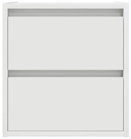 vidaXL Κομοδίνα Επιτοίχια 2 τεμ. Λευκά 38x34x40 εκ.