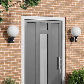 vidaXL Εξωτερικά Φωτιστικά Τοίχου 2 pcs Μαύρο 28 x 25 x 38 εκ