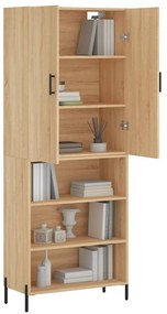vidaXL Ντουλάπι Sonoma δρυς 69,5 x 34 x 180 εκ. από Επεξεργασμένο Ξύλο