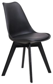 Καρέκλα Martin-II Black ΕΜ137,2 52X49X82 cm Σετ 2τμχ Polypropylene, Technoderma