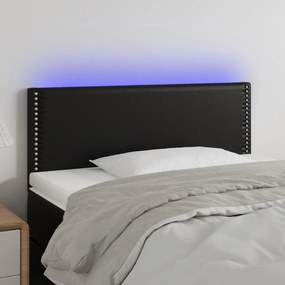 Κεφαλάρι Κρεβατιού LED Μαύρο 100x5x78/88 εκ. Συνθετ. Δέρμα 3121556