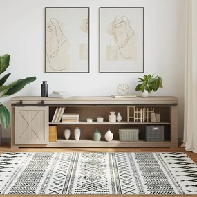 vidaXL Κιτ συρόμενης πόρτας γραφείου 213 cm από ανθρακούχο χάλυβα