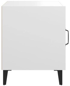 vidaXL Κομοδίνο Λευκό από Επεξεργασμένο Ξύλο