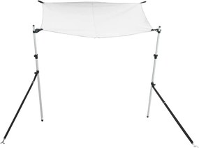 vidaXL Επέκταση Σκιάστρου Σχήμα Τ Λευκή 170x208x(115-183) εκ.