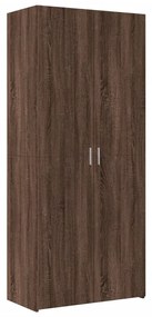 vidaXL Ραφιέρα με Ντουλάπια Καφέ Δρυς 80x42,5x225 εκ. από Επεξ. Ξύλο