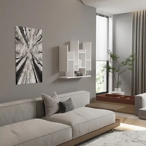 Ραφιέρα τοίχου Bemba pakoworld σε λευκή απόχρωση 70x19,6x68,8εκ (1 τεμάχια)