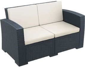 SIESTA MONACO DARK GREY 2ΘΕΣ.ΚΑΝΑΠΕΣ ΜΕ ΜΑΞ. ΠΟΛ/ΝΙΟΥ 140Χ79Χ79εκ.53.0812