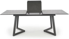 TIZIANO extension table, color: top - light grey / dark grey, legs - dark grey DIOMMI V-CH-TIZIANO-ST