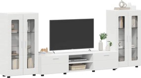 vidaXL Σετ επίπλου τηλεόρασης FLORIN 3 pcs Λευκό Επεξεργασμένο ξύλο