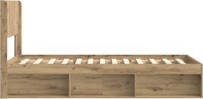vidaXL Καλάθι με αποθήκη και κεφαλάρι Artisan Δρυς 90 x 190 cm