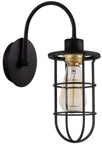 Φωτιστικό Τοίχου - Απλίκα Kimil 525NOR3174 Φ12x33cm 1xE27 40W Black-Gold Opviq