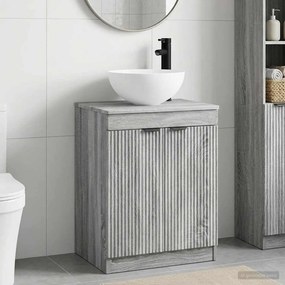 vidaXL Σετ Επίπλων Μπάνιου Γκρι Sonoma Επεξεργασμένο Ξύλο