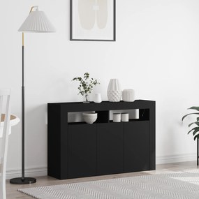 vidaXL Σαλονιού Μαύρο Ξύλο μηχανής 116 x 30 x 75 εκ Σαλονιού Ορθογώνιο