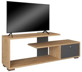 Έπιπλο τηλεόρασης Βotan ανθρακί - oak 120x30x42 εκ. 120x30x42 εκ.