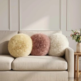 vidaXL Κάλυμμα Μαξιλαριού 6 pcs HEERLEN Κρεμ Ø 40 cm PV Φλίς