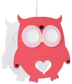 Παιδικό Κρεμαστό Φωτιστικό E27 PVC OWL Κόκκινο 61576 Globostar-61576-Κόκκινο 61576