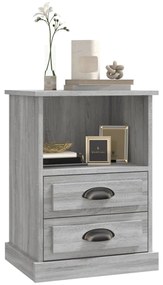 vidaXL Κομοδίνα 2 τεμ. Γκρι Sonoma 43x36x60 εκ.