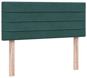 Κρεβάτι Boxspring με Στρώμα Σκούρο Πράσινο 120x210εκ. Βελούδινο - Πράσινο